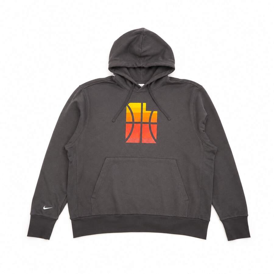 Nike Utah Jazz Gradient Basketball Graphic Hoodie, Dark Charcoal Gray, Men's - Dark Grey - View 1