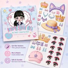 1 buah Buku Stiker Berdandan Lucu untuk Anak Perempuan, Berisi 12 Gaya Stiker Pakaian Kartun Kreatif, Dekorasi Adegan Kartun yang Cantik dan Menggemaskan, Mainan Edukatif untuk Anak Perempuan - mencampur - View 2