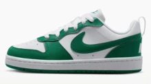 NikeCourt Borough Recraft Sepatu Sneakers Low-Top Gaya Kampus GS yang Nyaman dan Serbaguna, Unisex, Putih/Hijau - Putih Hijau - View 2