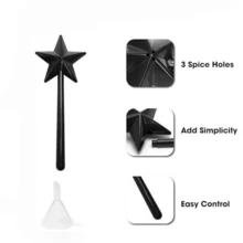 1pc Magic Seasoning Stick, Star-Shaped Salt And Pepper Seasoning Stick, Fun And Durable, Portable, Home Decor, Kitchen Supplies - Pink - View 11