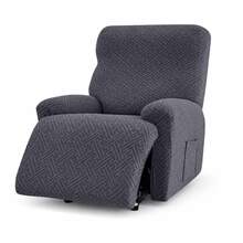 4pcs Soft Jacquard Sofa Covers, Cat Scratch Resistant Chair Covers, Machine Washable, Suitable For Single Sofa, Living Room And Bedroom Chair Covers, Fashion Home Decor Chair Covers, Furniture Dust Cover - Dark Grey - View 7