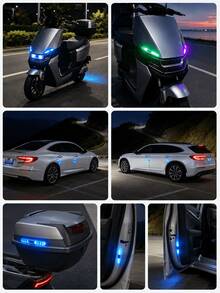 1/2件組 太陽能車門邊緣防撞LED燈條，彩色LED裝飾燈，適用於汽車與摩托車 - A - 查看 5