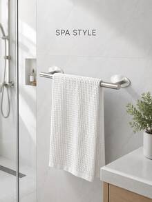 Bathroom Towel Rack, Bathroom Accessories, Self-Adhesive Towel Rack, Wall-Mounted Bathroom Towel Rack, Bathroom Storage, Towel Hook, Bath Towel Rack, Bathroom Shelf, Bathroom Furniture, Toilet, Shower Storage, Towel Rack, Bathroom Decor - View 7