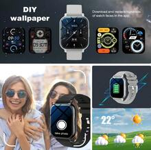 NcmRyu 1.83 Inch HD Display Smart Sports Watch, Bluetooth Calling, Multiple Sports Modes, Music Playback And More, Suitable As Gift For Friends And Couples, Compatible With Android And IOS, Unisex Smartwatch - View 3