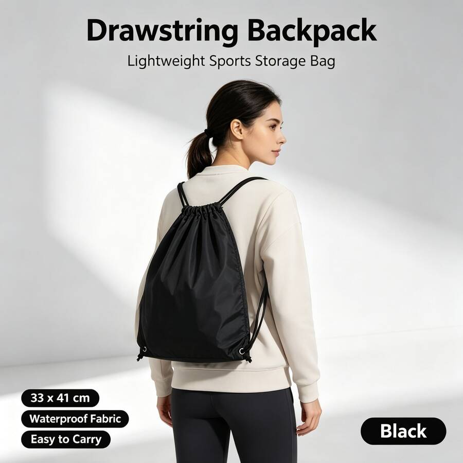 Tas Penyimpanan Luar Ruangan Multifungsi, Desain untuk Dibawa di Bahu & Tangan, Kapasitas Besar, Ringan dan Portabel - Hitam - View 1