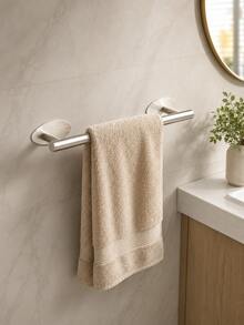 Bathroom Towel Rack, Bathroom Accessories, Self-Adhesive Towel Rack, Wall-Mounted Bathroom Towel Rack, Bathroom Storage, Towel Hook, Bath Towel Rack, Bathroom Shelf, Bathroom Furniture, Toilet, Shower Storage, Towel Rack, Bathroom Decor - View 4