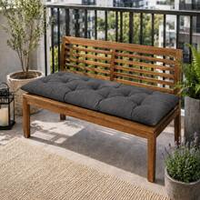 100x45 Cm Soft Fiber-Filled Bench Cushion, Single Seat Cushion (Bottom Part Only), Made In Türkiye. - Dark Grey - View 4