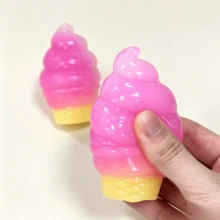Tachimi 1pc Ice Cream Squeeze Toy, Novelty Item With Squishy Crunchy Texture, Fidgettoys Ideal For Toy Lovers' Collection Shipped Randomly - Multicolor - View 9