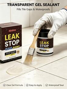 Waterproof Sealant For Bathroom Tile Walls, Penetrating Waterproof Glue, No-Demolition Leak Prevention, Wear-Resistant, Provides Comprehensive Waterproof Protection And Significant Moisture-Proof Effect, Quickly Forms Protective Layer, Greatly Reduces Work Time, Easy To Use, Self-Leveling Formula Seamlessly Fills Small Gaps, Convenient And Quick For Home Use, Practical Holiday Gift For Family And Friends - A - View 3