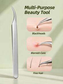 High Precision Ultra Fine Point Tweezers Dolphin Tweezers For Blackheads, Fine Hair, Acne - Multicolor - View 5