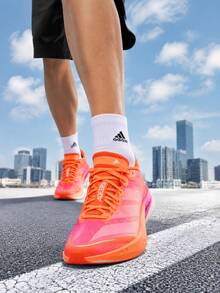 Adidas Men's Women's Running Shoes ADIZERO BOSTON 13 Racing Training Running Shoes Breathable Mesh Upper Athletic Shoes LB8524 - Bright Orange/bright White/glittery - View 4