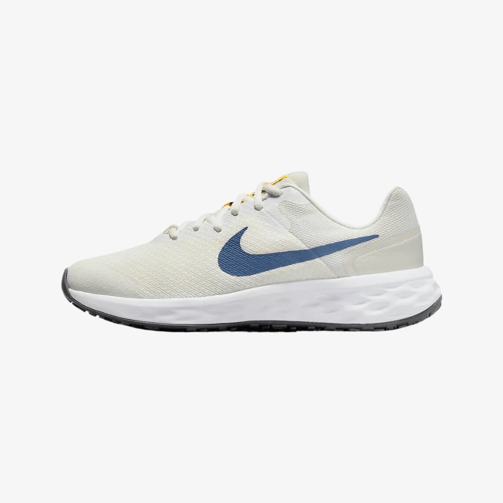 Nike Revolution 6 GS Kids' Road Running Sneakers - White - View 1
