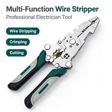 Stainless Steel Multi-Function Wire Stripper, Foldable All-In-One Tool, Suitable For Wire Stripping, Cutting, Twisting And Nail Clipping - C - View 9