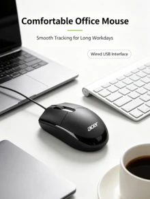 Acer OMW910 Wired Mouse Precise And Sensitive Ergonomic Comfortable Grip Universal For Business Home Desktop Laptop - View 5