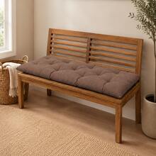 100x45 Cm Soft Fiber-Filled Bench Cushion, Single Seat Cushion (Bottom Part Only) - Brown - View 4