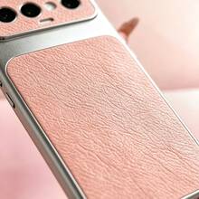 Pink New Luxury Litchi Texture Large Window Perforated Protective Case, Full Coverage Anti-Drop Anti-Slip Wear-Resistant Solid Color Soft Shell, High-End Matte Texture Anti-Fingerprint Anti-Sweat Phone Protective Cover, Precise Cutouts Compatible With All Transsion Models, Compatible With Infinix SMART 5 2021 India Version, SMART 6/6 PLUS With Fingerprint Hole, SMART 7, SMART 8, SMART10 - Pink - View 6
