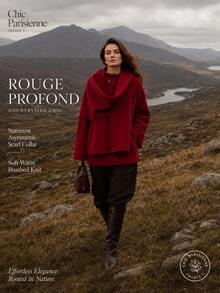 Tiefrote asymmetrische Schal-Strickjacke | Auffällige rote weiche Oberbekleidung | Elegante Winter-Mode-Schicht - Rot - Übersicht 12