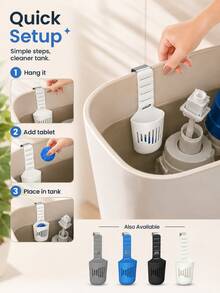 Adjustable Toilet Tank Cleaner Holder, Bathroom Toilet Cleaning Tablet Dispenser, Easy Install Toilet Cleaner Storage Rack, Home Bathroom Accessories, Practical Toilet Tank Cleaning Tool - One Size Fits All - View 6