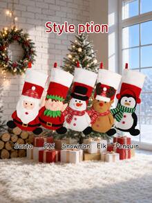 2026 Personalized 3D Christmas Socks, Personalized 3D Snowman Christmas Socks, Embroidered Name Socks, Customized Family Christmas Socks, Christmas Gift - Multicolor - View 9
