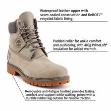 Timberland Men's Outdoor Sports Hiking Climbing Shoes, Grip Wear-Resistant Casual Shoes, Water-Repellent Warm Martin Boots - Grey - View 12