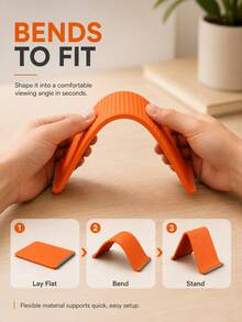 AXNEN Flexible Silicone Phone And Tablet Stand, Portable Foldable Desktop Holder With Anti-Slip Texture And Flexible Aluminum Core, Adjustable Viewing Angle, Suitable For Phones And Tablets, Office, Reading, Video And Daily Desktop Use - Multicolor - View 8