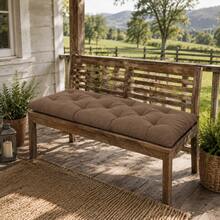 100x45 Cm Soft Fiber-Filled Bench Cushion, Single Seat Cushion (Bottom Part Only) - Brown - View 7