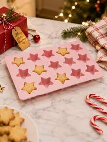 1pc Star-Shaped Silicone Ice Cube Mold And Chocolate Mold, Suitable For Cookies, Chocolate, Soap, Pudding And Jelly Molds. Ice Cubes Easy To Release. Perfect For Parties And Many Other Uses. - Multicolor - View 4