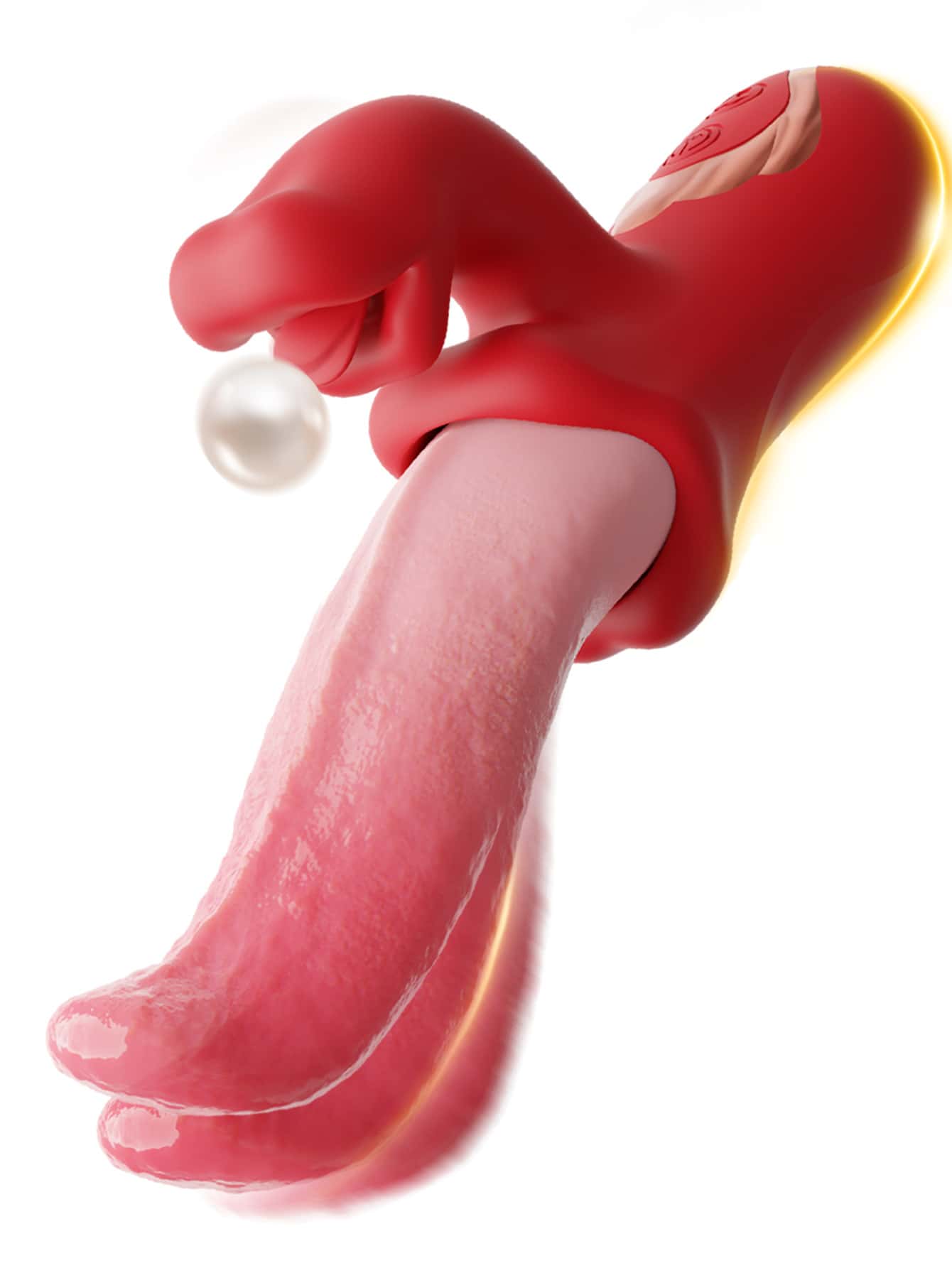 Women's 3-In-1 Tongue Licking Vibrator G-Spot Vibrating Dildo, 10 Licking Modes + 10 Vibration Modes, Clitoral Stimulator, G-Spot And Nipple Teaser Stimulator For Women And Couples, Perfect Valentine's Day Gift