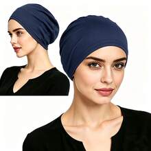 Women's Solid Color Headband - Minimalist, Elastic, Fashionable Versatile Casual Headscarf, Soft Comfortable Multi-Use Daily Hair Care Cap, Sleep Hair Care Cap, Soft Texture - Multicolor - View 14
