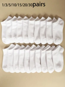 30 Pairs Women's Short Socks, Invisible Socks, White Socks, Women's Socks, Cute Socks, Girls' Socks, Black Socks, Guide Rail Breathable Design, Moisture-Wicking, Soft And Smooth, Suitable For Various Holidays, Sports, Casual, Business And Daily Wear, All Seasons (1/3/5/10/15/20/30 Pairs) - Multicolor - View 14