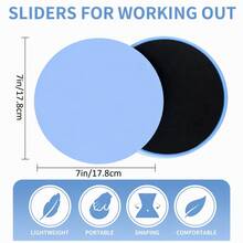 1/2 Pair Sliding Discs, Yoga Pilates Fitness Gliders, Double-Sided Sliding Discs For Sports Exercise, Ballet Rotation Discs, Non-Slip Home Floor Training Equipment, Enhance Abdominal Strength And Balance, Back And Glute Workout Boards, Suitable For Gym And Dance - Multicolor - View 3