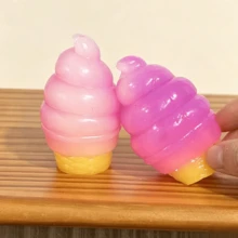 Tachimi 1pc Ice Cream Squeeze Toy, Novelty Item With Squishy Crunchy Texture, Fidgettoys Ideal For Toy Lovers' Collection Shipped Randomly - Multicolor - View 11