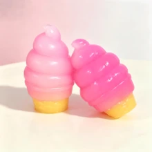 Tachimi 1pc Ice Cream Squeeze Toy, Novelty Item With Squishy Crunchy Texture, Fidgettoys Ideal For Toy Lovers' Collection Shipped Randomly - Multicolor - View 6