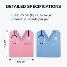 Bộ 2 tập giấy ghi chú dán chủ đề y tá y tế sáng tạo, tổng 40 tờ, 20 tờ mỗi tập, nhiều họa tiết tinh tế, dùng cho y tá, học sinh, giáo viên, văn phòng, bàn học và ghi chép hàng ngày - Bộ 2 chiếc - Màu ngẫu nhiên - Xem 3
