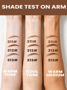 Eunarz Long-Lasting Multi-Function Eyebrow Pencil And Brush Set, Waterproof And Smudge-Proof Formula, Suitable For Light Brown To Dark Brown Hair Colors, Creates Natural Eyebrow Look, Smooth Texture, Buildable Coverage - 311#LIGHT BROWN - View 7