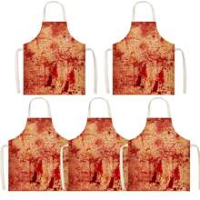 5pcs Halloween Kids Aprons, Blood Splatter Pattern Design, Suitable For Haunted House Costumes, Realistic Horror Character Cosplay Accessories, Halloween Party Use - Multicolor - View 13
