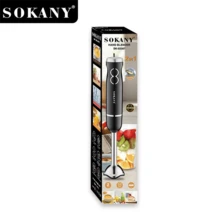 Máy trộn điện 2 trong 1 SOKANY, công suất cao 400W, điều khiển 2 tốc độ, tích hợp cốc đo, chất liệu thép không gỉ 304, phù hợp để đánh trứng, trộn thịt, làm thức ăn cho bé, ép nước trái cây, hoàn hảo cho gia đình, khách sạn, trộn thịt - màu đen - Xem 6