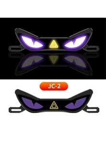 1 Set Demon Eye Dynamic LED Decorative Light, 12V Universal Motorcycle Electric Scooter License Plate Shaped Decorative Light, Vehicle Rear Auxiliary Atmosphere Light Accessory, Battery Not Included - A - View 11