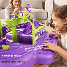 Children's Marble Racing Board Game, 2 Player Educational Track Toy, Suitable For Ages 3-14, Christmas, Halloween And Easter Holiday Birthday Gift - Mauve Purple - View 4