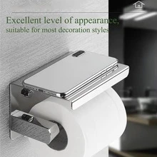 Tempat Tisu Toilet dengan Ruang Penyimpanan di Bagian Atas - Mudah Dipasang, Cocok untuk Kamar Mandi dan Meja Rias, Pemasangan Sederhana - Tersedia dalam Berbagai Pilihan Warna Seperti Matte, Mengkilap, Hitam, Putih, dan Abu-abu - c - View 14