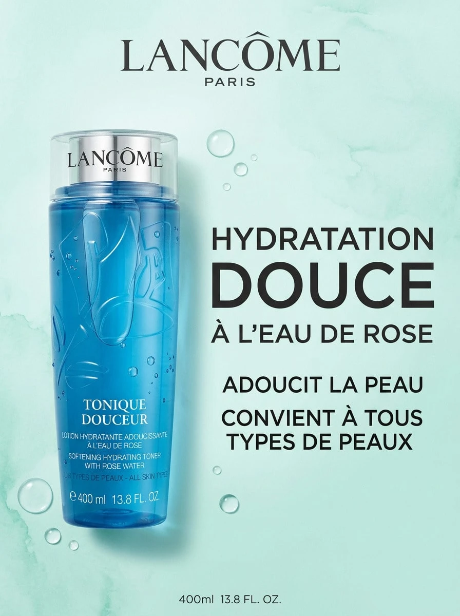 Lancôme Tonique Douceur 400 Ml – Rose Water Infused, Softening And Hydrating For All Skin Types, Alcohol-Free Pore Refining, Smoothing Skin Texture, Morning And Evening Skincare, Daily Face Hydration, Luxury Beauty Essential - White - View 1