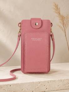 Portable Crossbody Phone Wallet, Secure Snap Closure, Faux Leather Phone Bag, Suitable For Elegant Ladies Graduation Trip Travel Essentials - Multicolor - View 15