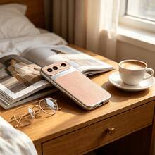 Pink New Luxury Litchi Texture Large Window Perforated Protective Case, Full Coverage Anti-Drop Anti-Slip Wear-Resistant Solid Color Soft Shell, High-End Matte Texture Anti-Fingerprint Anti-Sweat Phone Protective Cover, Precise Cutouts Compatible With All Transsion Models, Compatible With Infinix SMART 5 2021 India Version, SMART 6/6 PLUS With Fingerprint Hole, SMART 7, SMART 8, SMART10 - Pink - View 5
