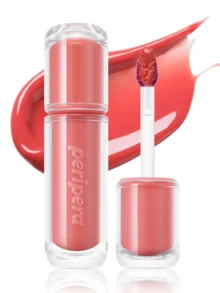 Peripera 水性有色唇釉，保濕裸色唇釉，鏡面感唇彩，玻璃光澤，豐唇，滋潤，輕盈，提亮，持久，不黏膩，適合配戴口罩，無白色殘留，韓系妝容，韓國化妝品 - 18 CORAL INFLUENCER - 查看 3