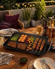 Multifunctional Electric Grill Non-Stick Indoor Griddle 110V - Black - View 10