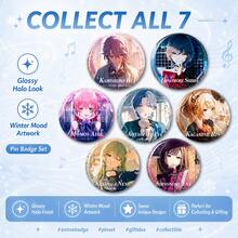 2026 1pc 2D Anime Music Character 75mm Holographic Button Badge, Collectible Pin For Backpack Bag Decor, Back-To-School Gift, Birthday Gift For Anime Fans - Multicolor - View 3