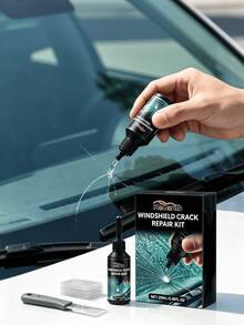 Car Glass Care Kit, Windshield Crack & Scratch Repair Adhesive, Pitting Restoration Glue, Mirror Seamless Bonding Agent, Scratch Repair, Enhanced Glass Strength, Designed For Glass Repair - Kit - View 2
