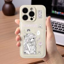 8pcs Pink Maid Cut-Out Stickers, Creative High-End Fun Collage Material, Waterproof Sticker Decals - Multicolor - View 4