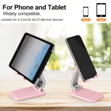 Foldable Desktop Phone Stand, Adjustable Height And Angle, Portable Tablet Holder, Suitable For 4-13 Inch Smartphones And Tablets, Convenient Desktop Accessory For Slouchy Office Workers And Live Streamers - Multi-color - View 6