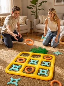 Outdoor Game Set Reusable Giant Floating Inflatable Pineapple Tic Tac Toe And Toss Game Durable Portable Easy To Operate Suitable For Beach Camping Garden Summer Vacation Outdoor Water Play Swimming Backyard Activities Carnival Party Suitable For Adults Teens Families 2-10 Players - Multicolor - View 2